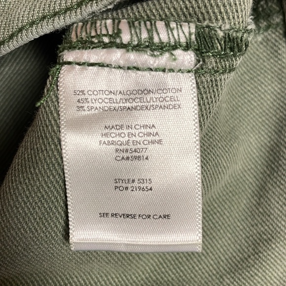 Cabi The Quest Skinny Stretch Cords Ankle Mid Rise Pants Size 6 - Picture 6 of 6